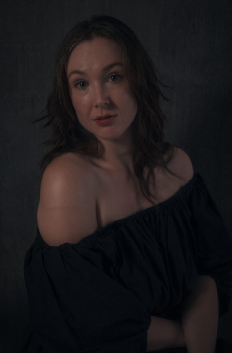 Fine art portrait photography Perth WA — painterly studio portrait Oak and Gre